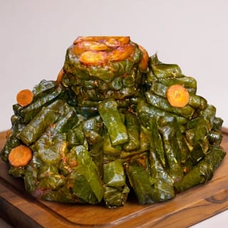 Lamb Grape Leaves lunch